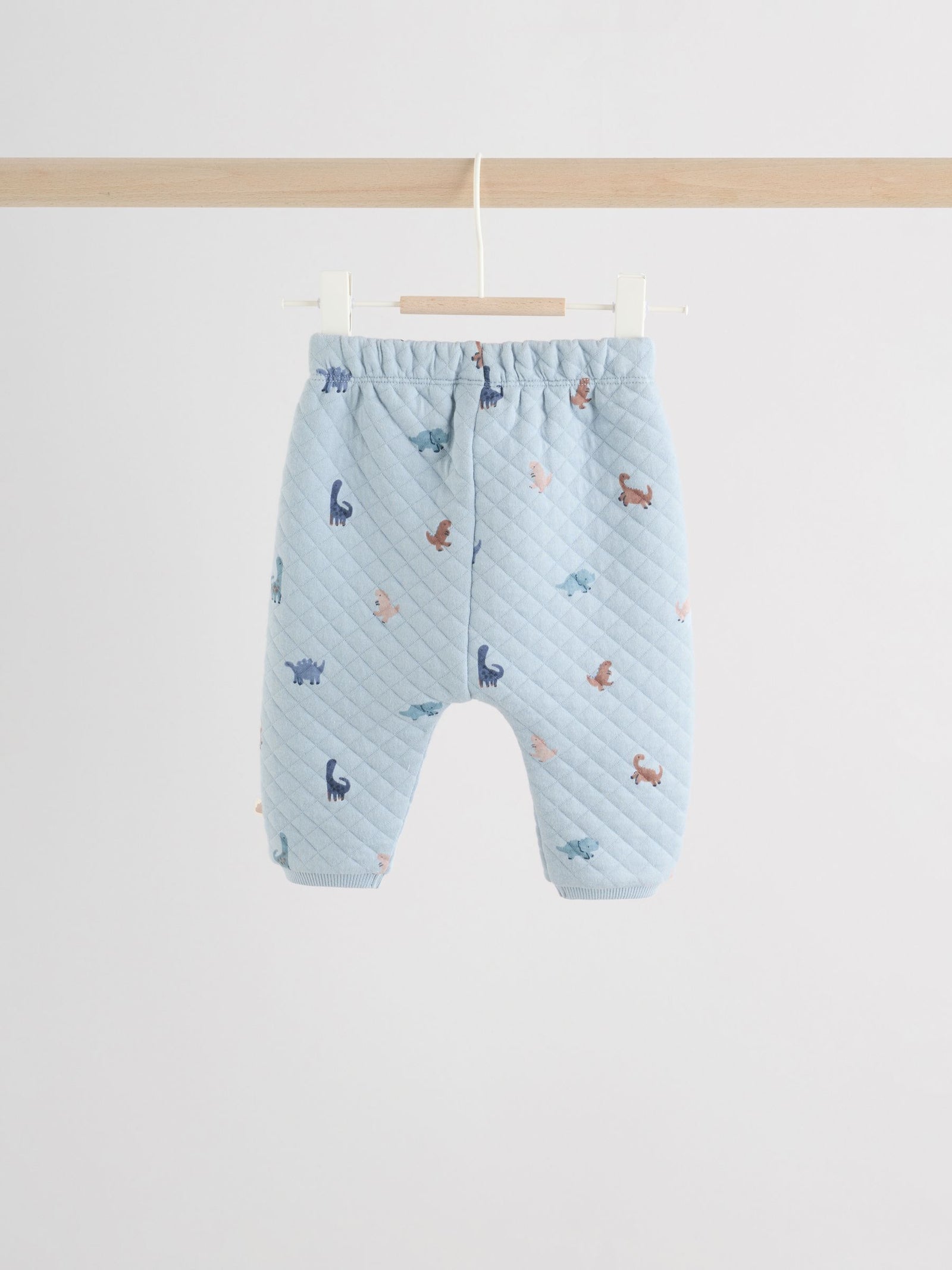 Blue Dinosaur Print Baby Quilted Sweat Top and Joggers Set (0mths-2yrs)