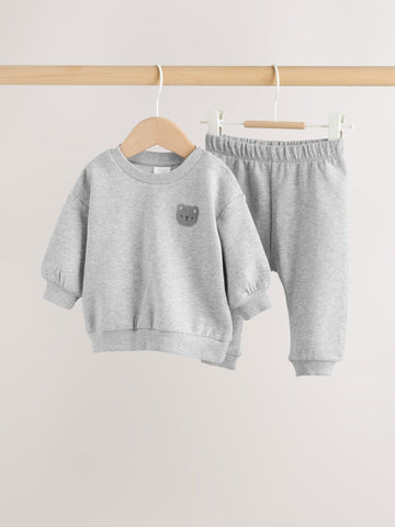 Grey Bear Baby Sweatshirt and Joggers Set (0mths-2yrs)