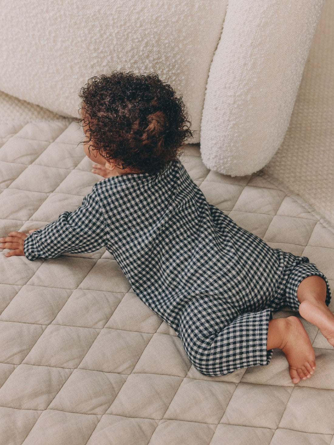 Black White Check Baby Romper (0mths-2yrs)