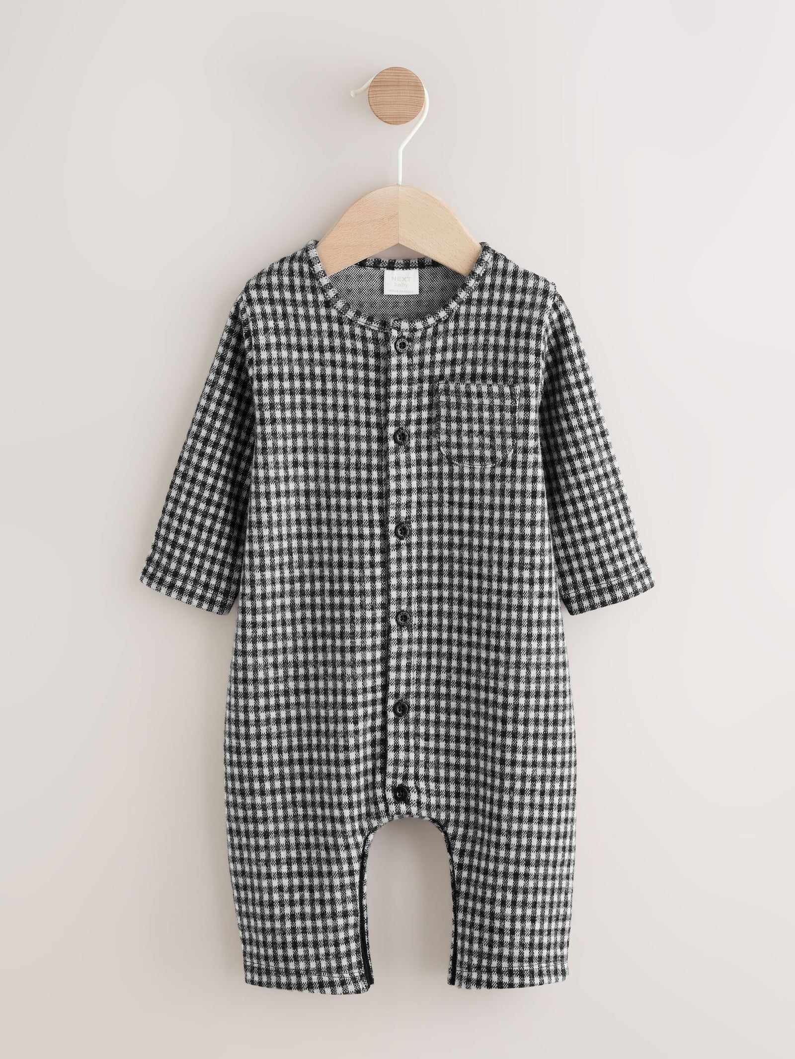 Black White Check Baby Romper (0mths-2yrs)