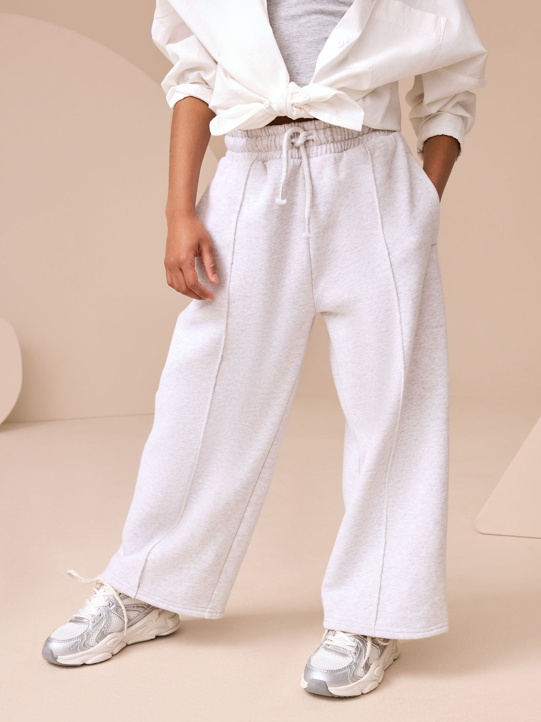 Grey Wide Leg Joggers (3-16yrs)