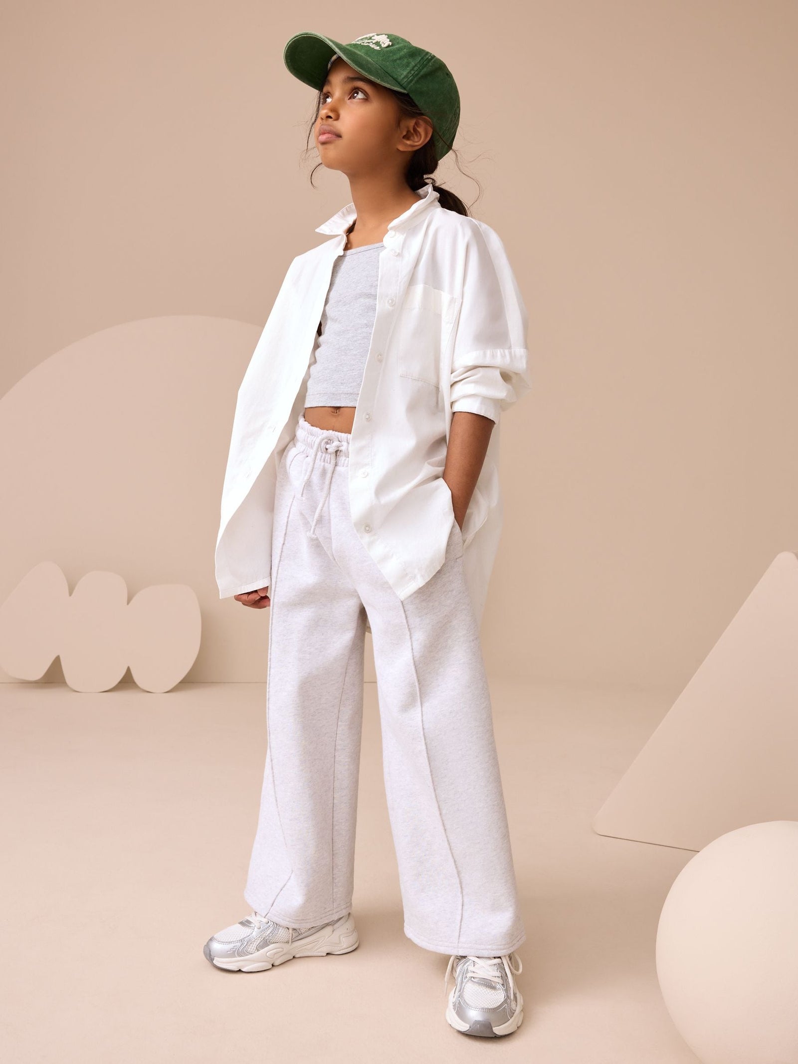 Grey Wide Leg Joggers (3-16yrs)