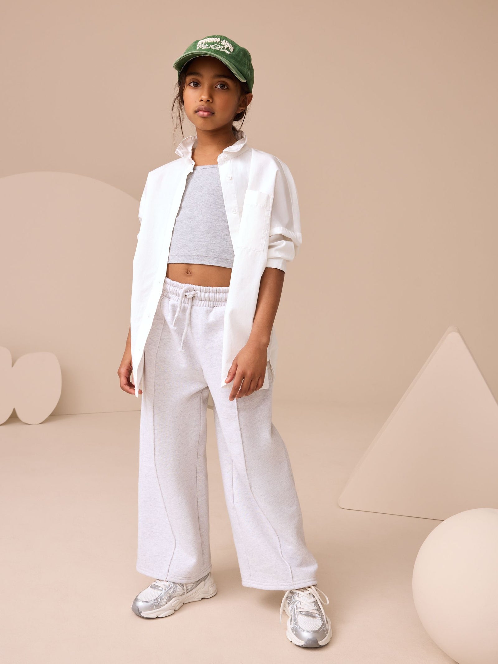 Grey Wide Leg Joggers (3-16yrs)