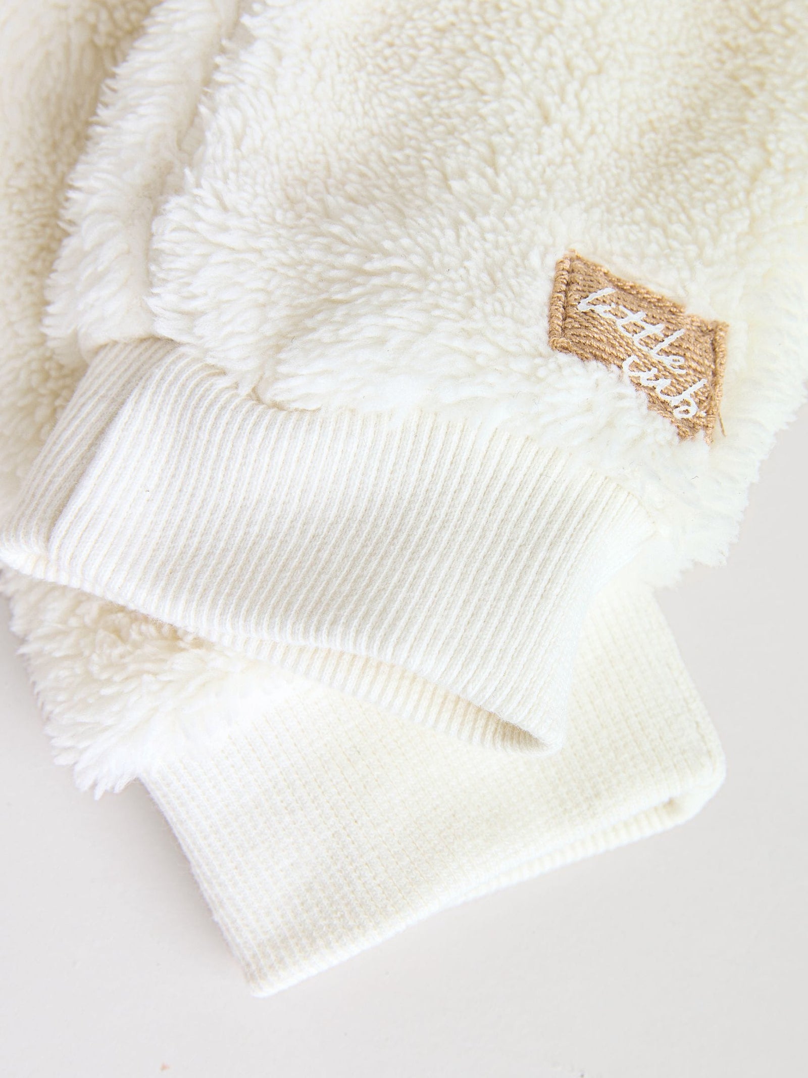 Cream Borg Hooded Sweat and Jogger Baby Set (0mths-2yrs)