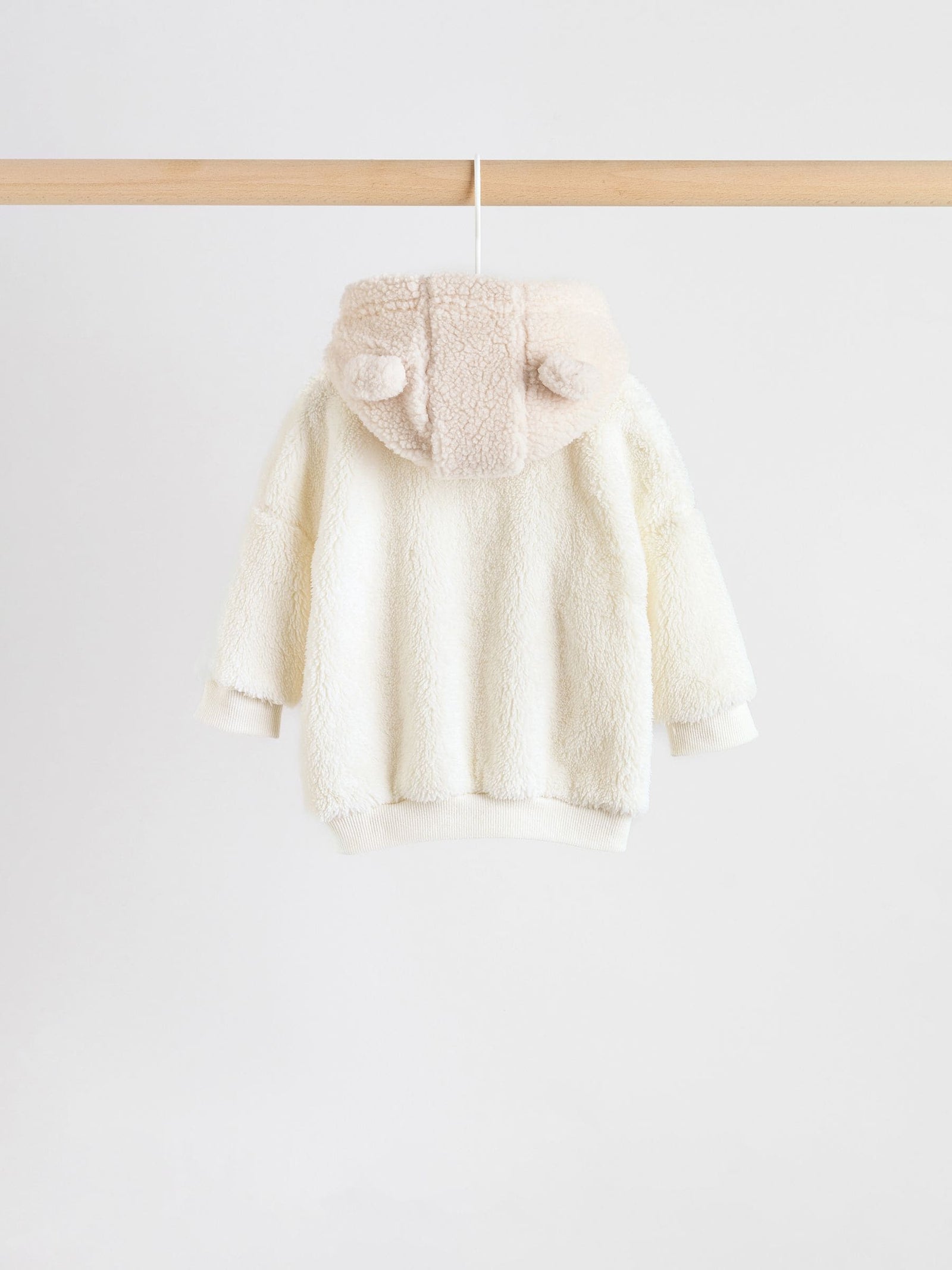 Cream Borg Hooded Sweat and Jogger Baby Set (0mths-2yrs)
