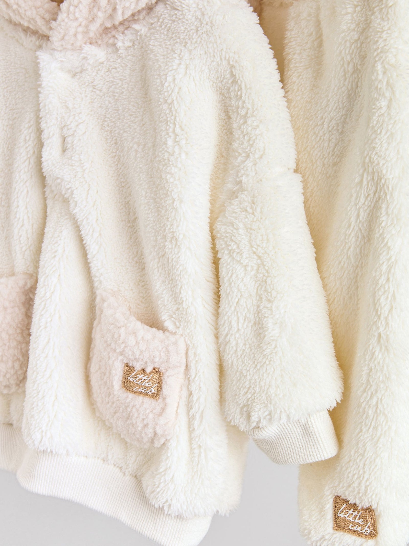 Cream Borg Hooded Sweat and Jogger Baby Set (0mths-2yrs)