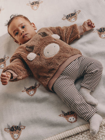Brown Hamish Fleece Baby Sweat and Legging Set (0mths-2yrs)