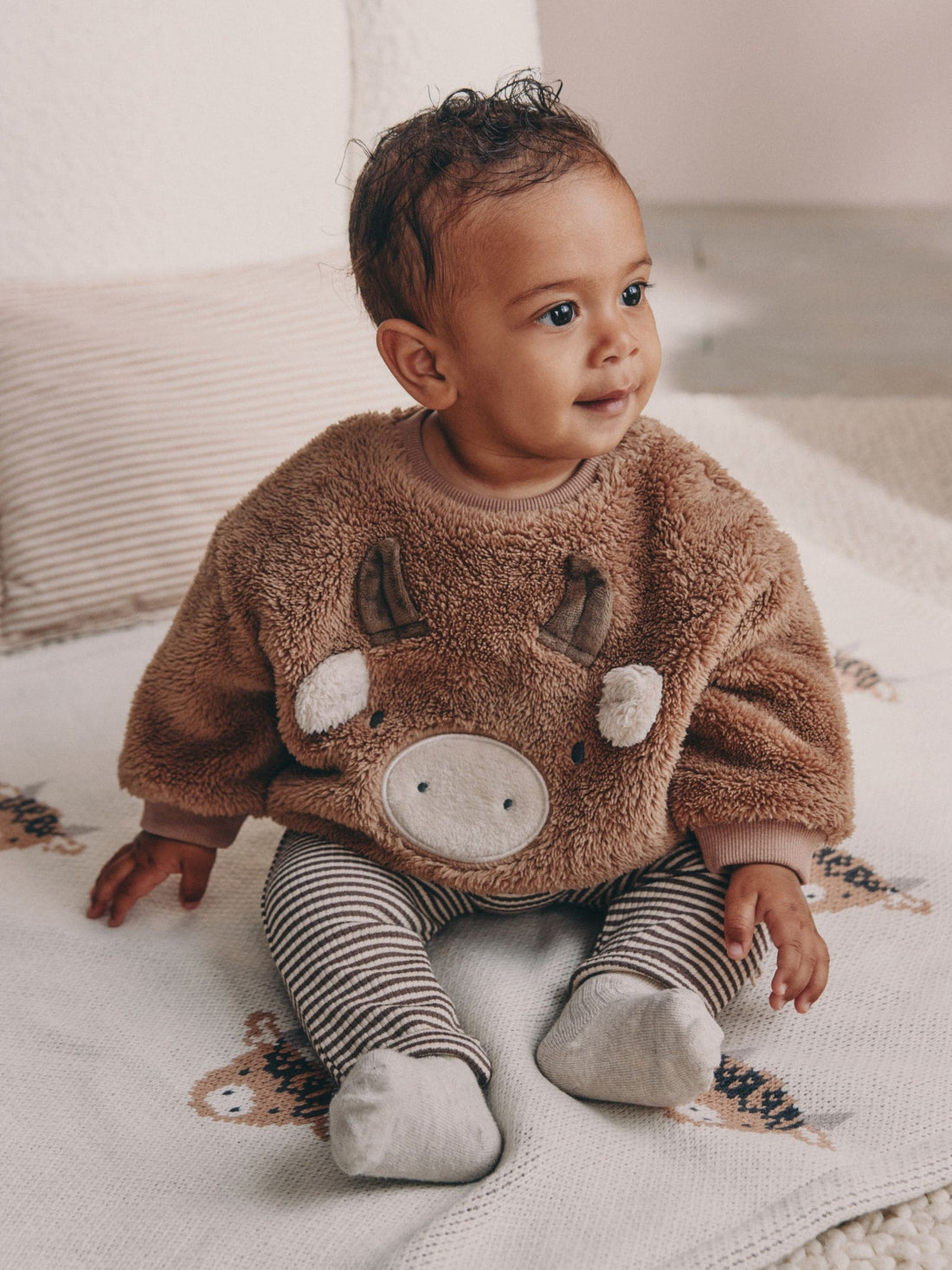 Brown Hamish Fleece Baby Sweat and Legging Set (0mths-2yrs)
