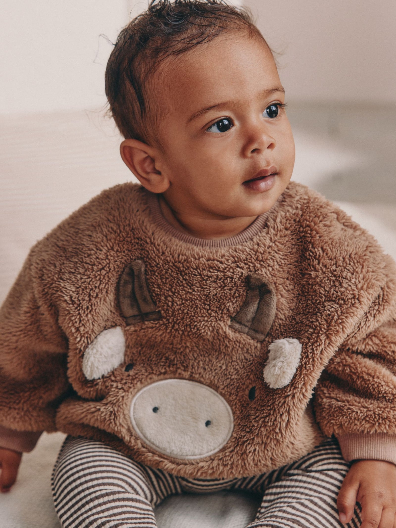 Brown Hamish Fleece Baby Sweat and Legging Set (0mths-2yrs)