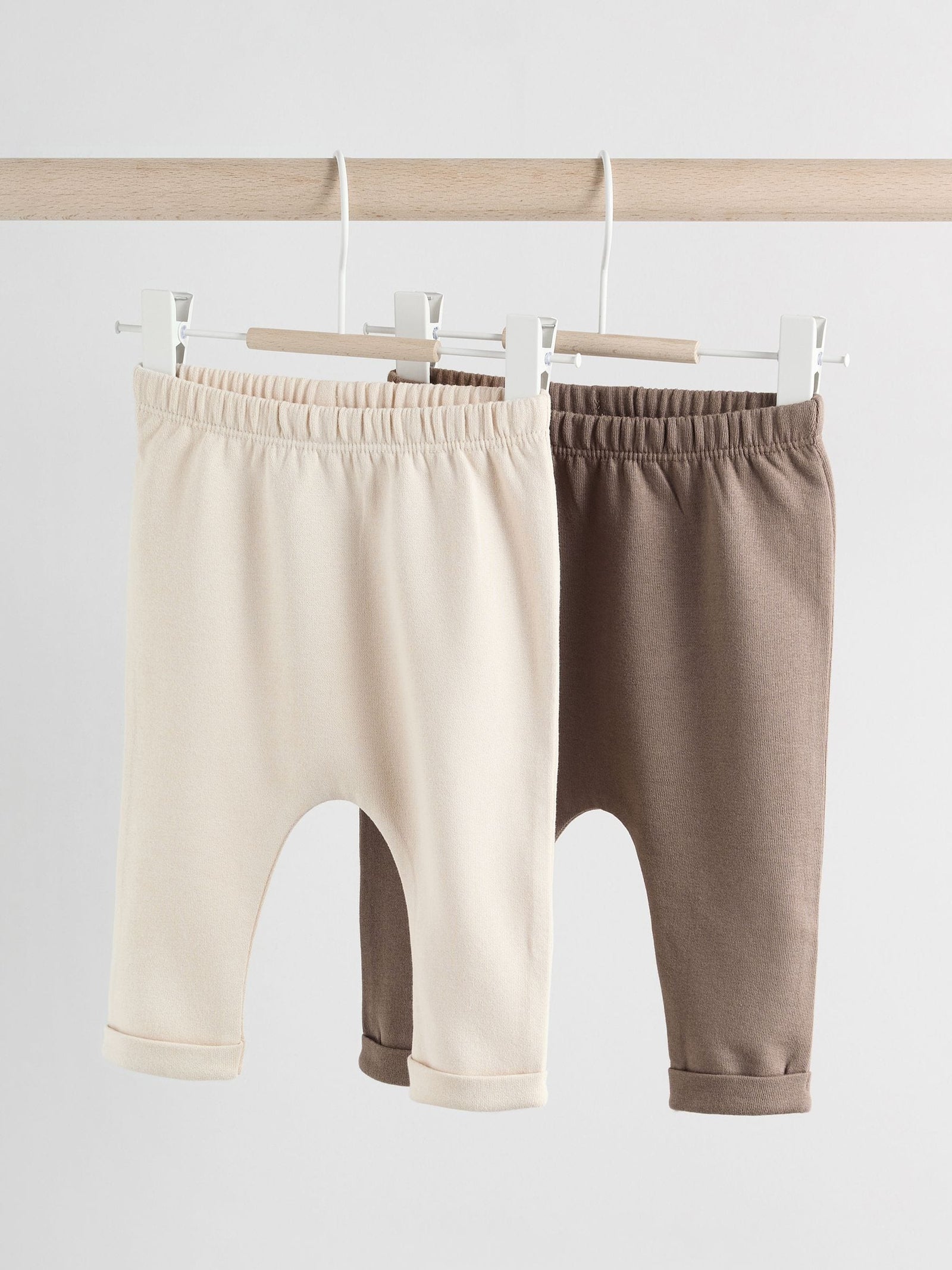 Neutral Bear Baby 100% Cotton Leggings 2 Pack (0mths-2yrs)