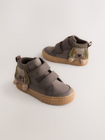 Chocolate Brown Dog Standard Fit (F) Touch Fastening Boots