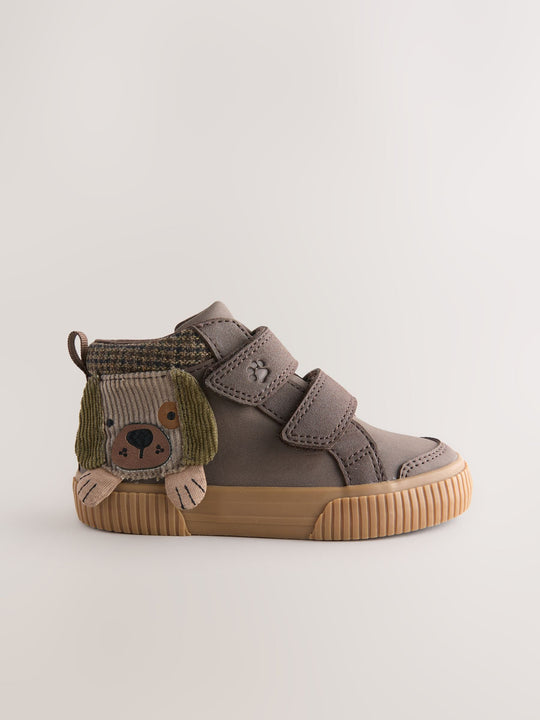 Chocolate Brown Dog Standard Fit (F) Touch Fastening Boots