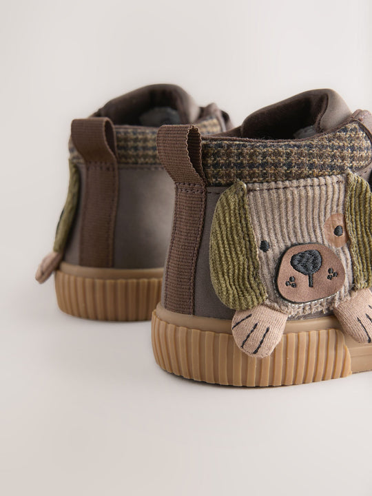 Chocolate Brown Dog Standard Fit (F) Touch Fastening Boots
