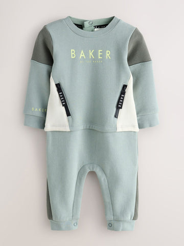 Baker by Ted Baker Green Mockable Rompersuit