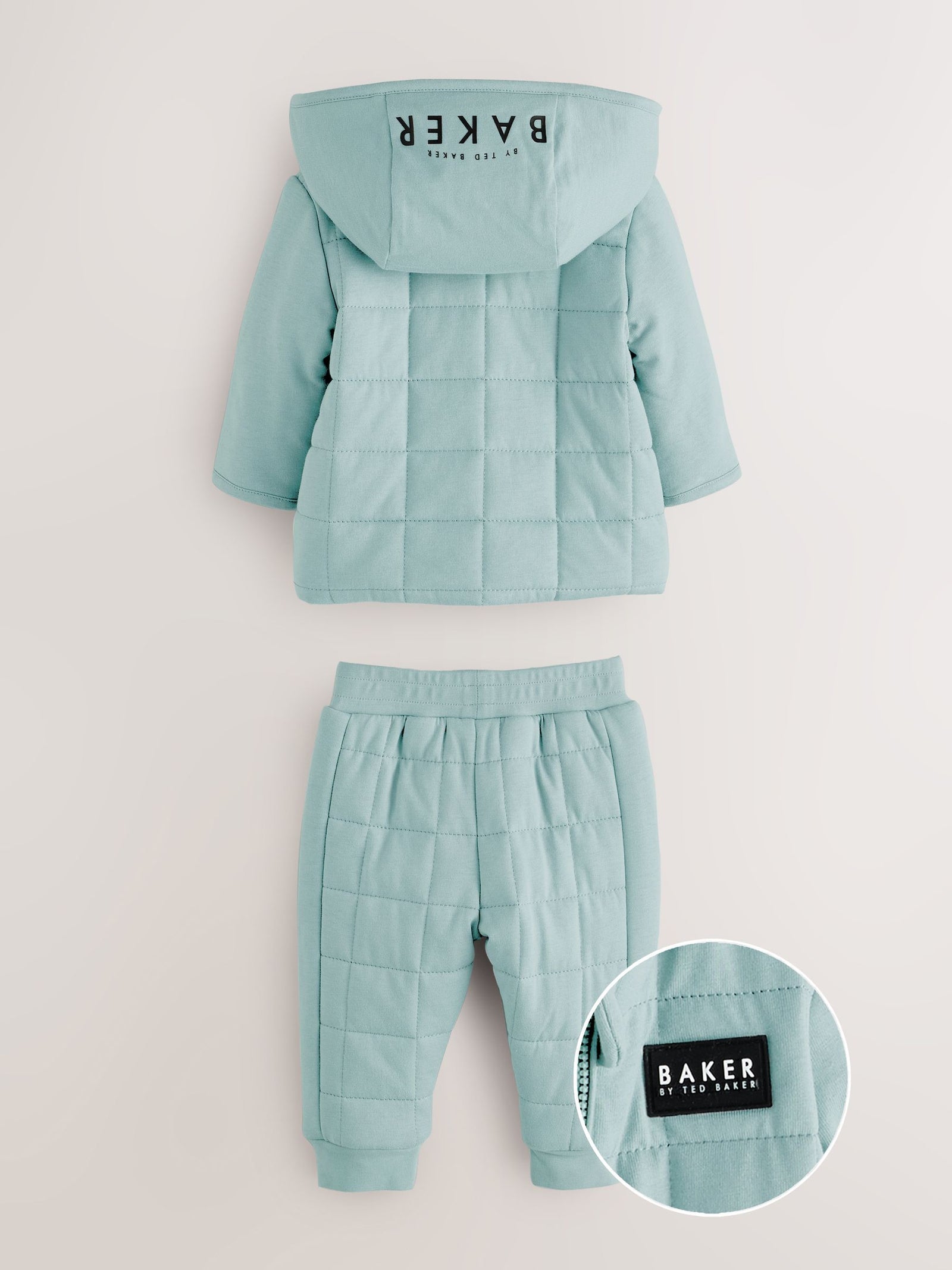 Baker by Ted Baker Quilted Jacket T-Shirt and Trousers 3 Piece Set