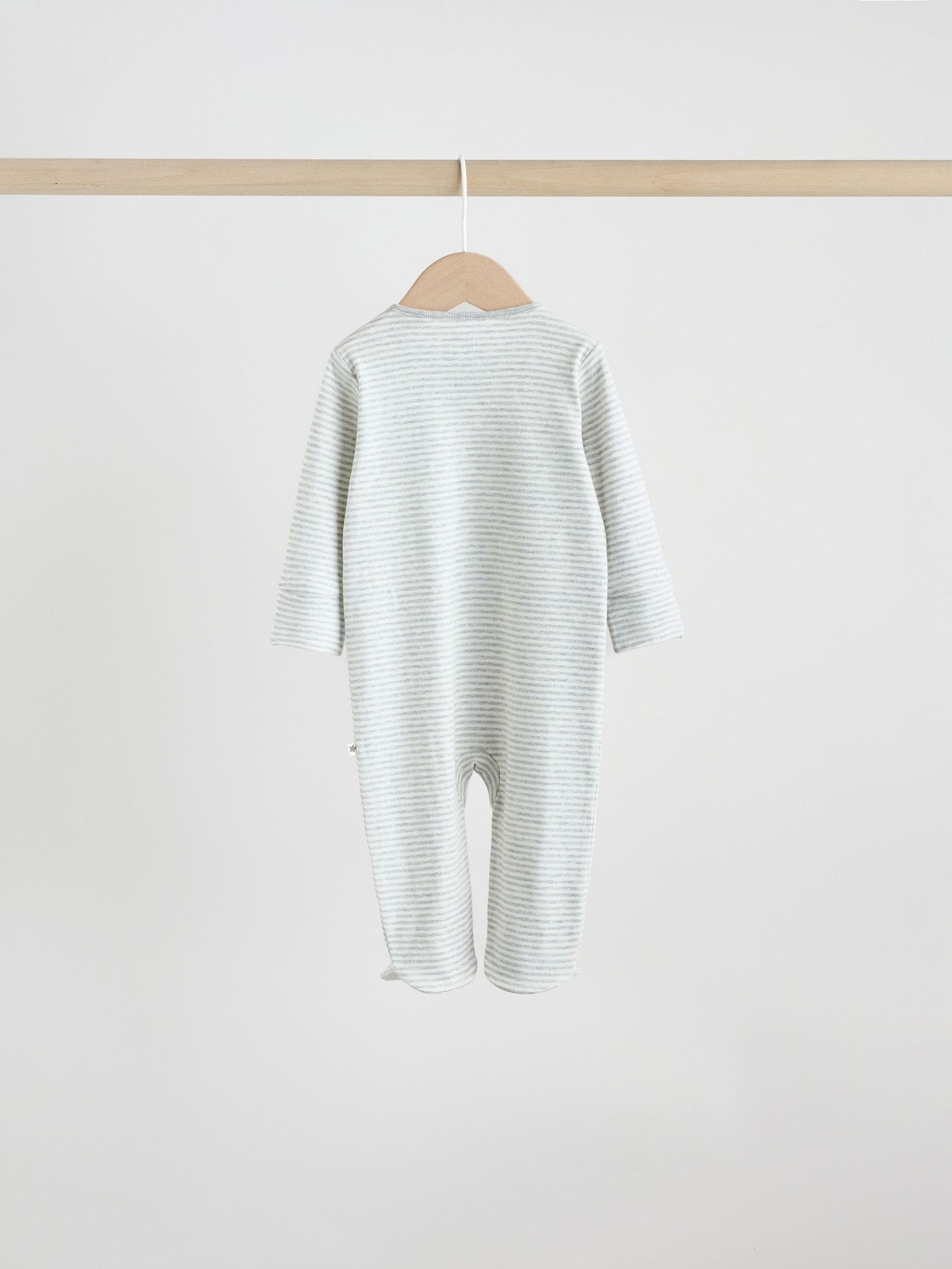 Grey Baby Popper Sleepsuits 3 Pack