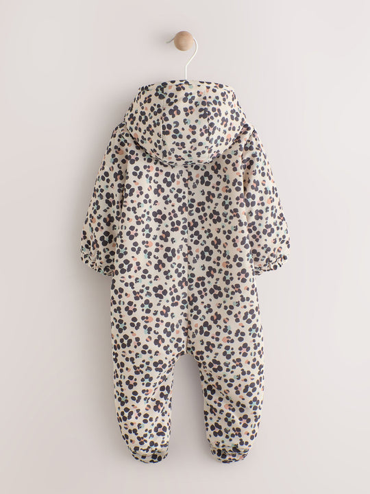 Animal Printed Hooded Nylon Baby Pramsuit (0mths-2yrs)