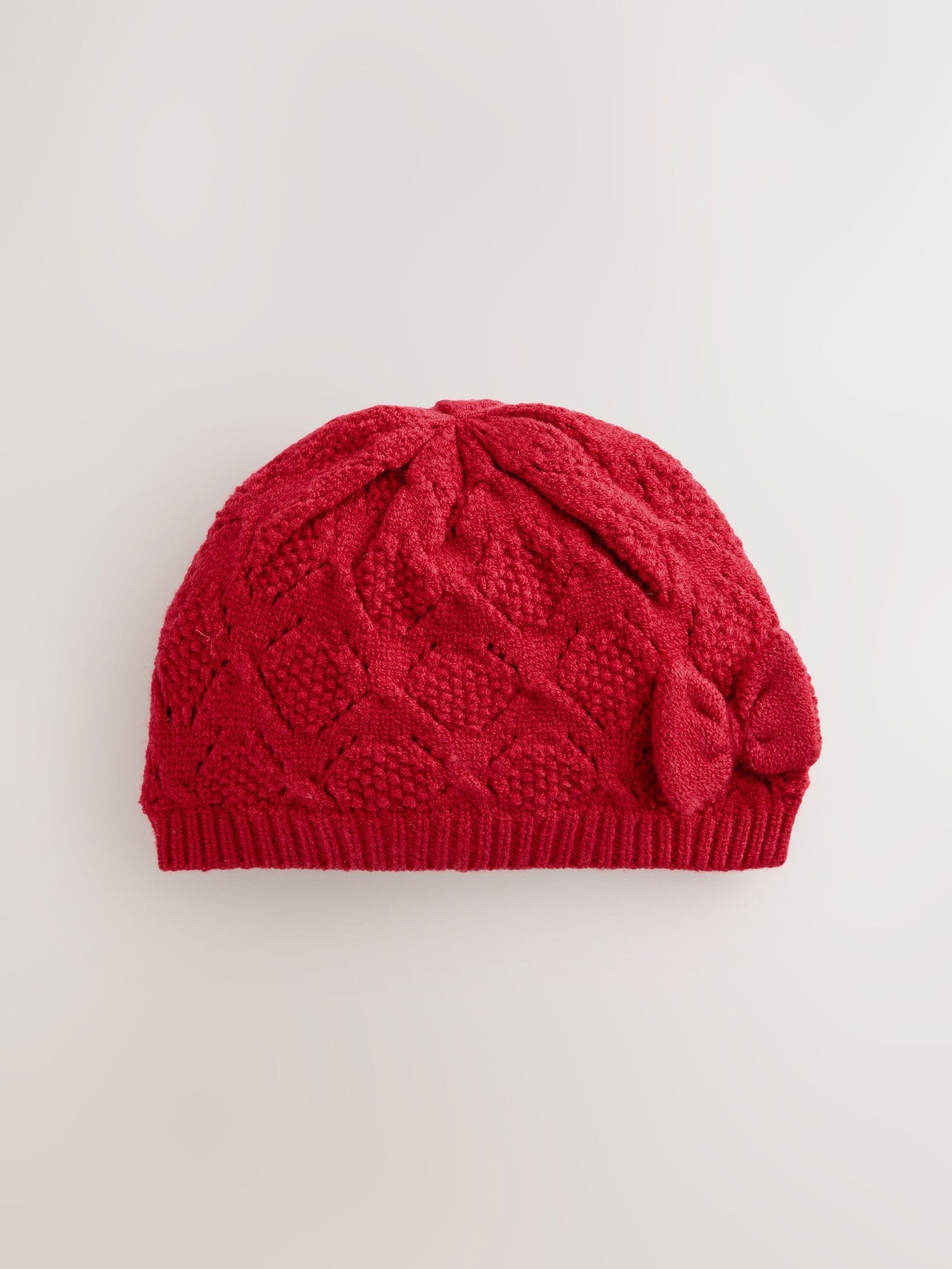 Red Crochet Knitted Baby Hat immediate
