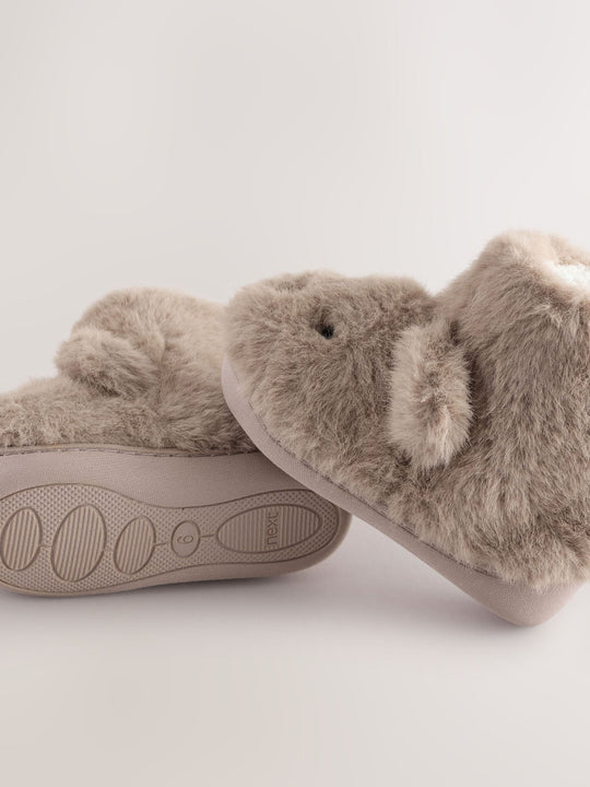 Brown Bear Warm Lined Slipper Boots
