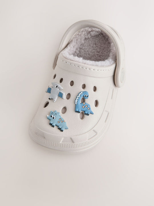 Neutral Dinosaur Slipper Clogs
