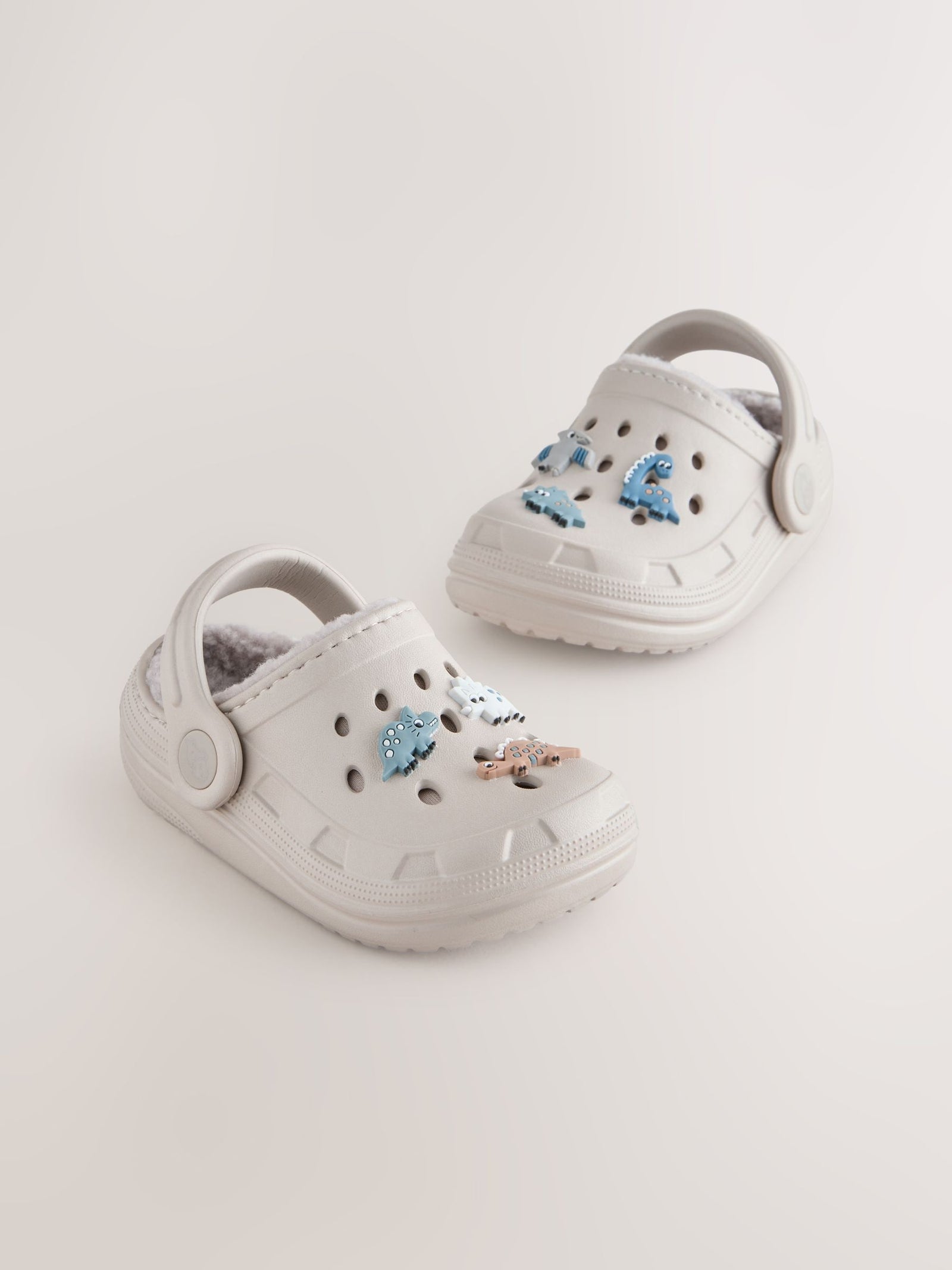 Neutral Dinosaur Slipper Clogs