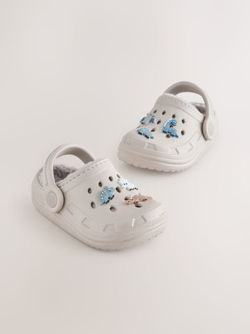 Neutral Dinosaur Slipper Clogs