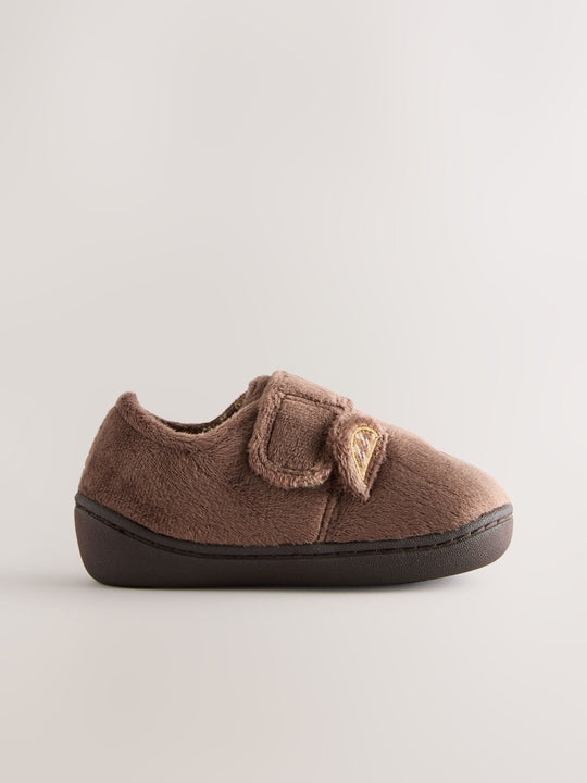 Brown Bear Warm Lined Cupsole Slippers