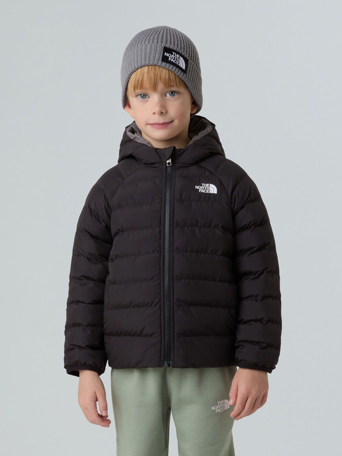 The North Face Black Kids Reversible Perrito Hooded Puffer Jacket