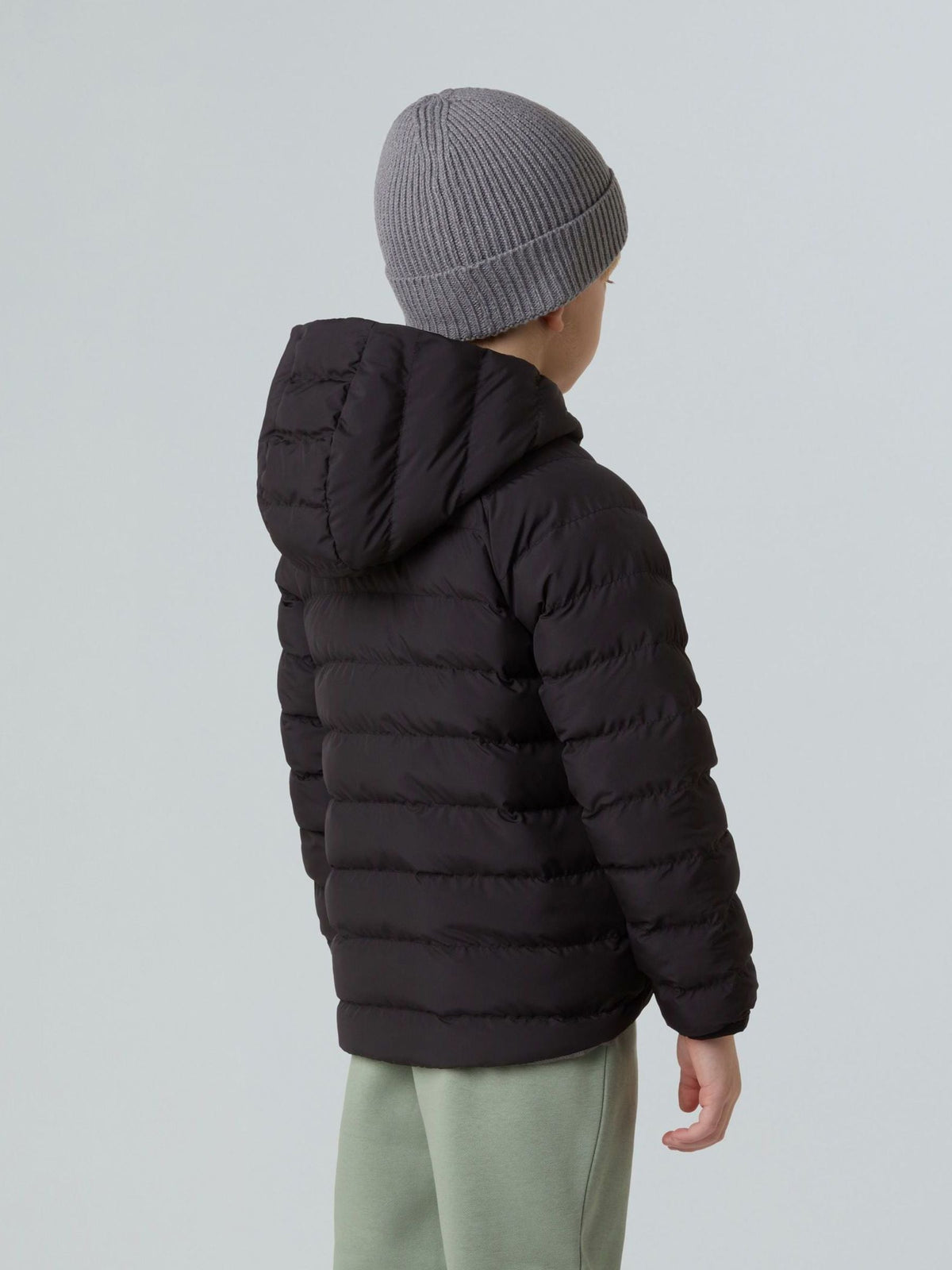 The North Face Black Kids Reversible Perrito Hooded Puffer Jacket