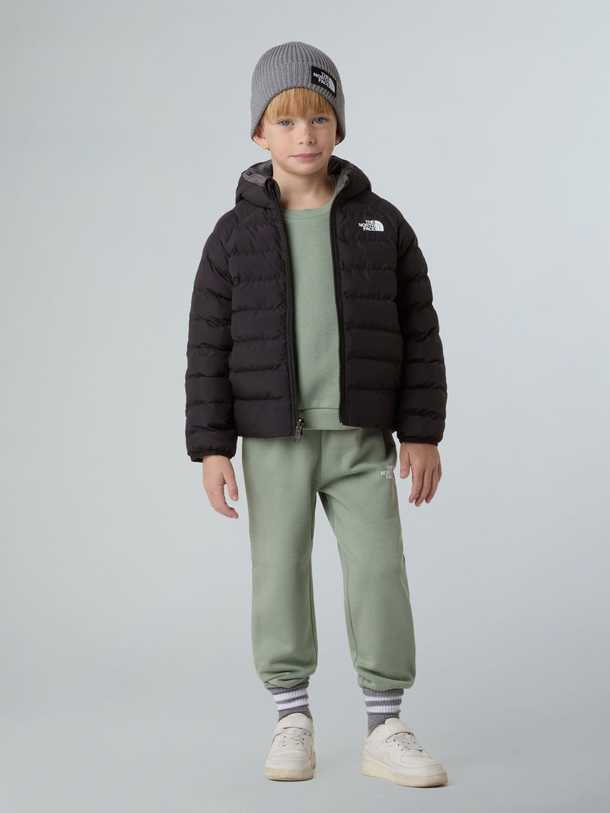 The North Face Black Kids Reversible Perrito Hooded Puffer Jacket