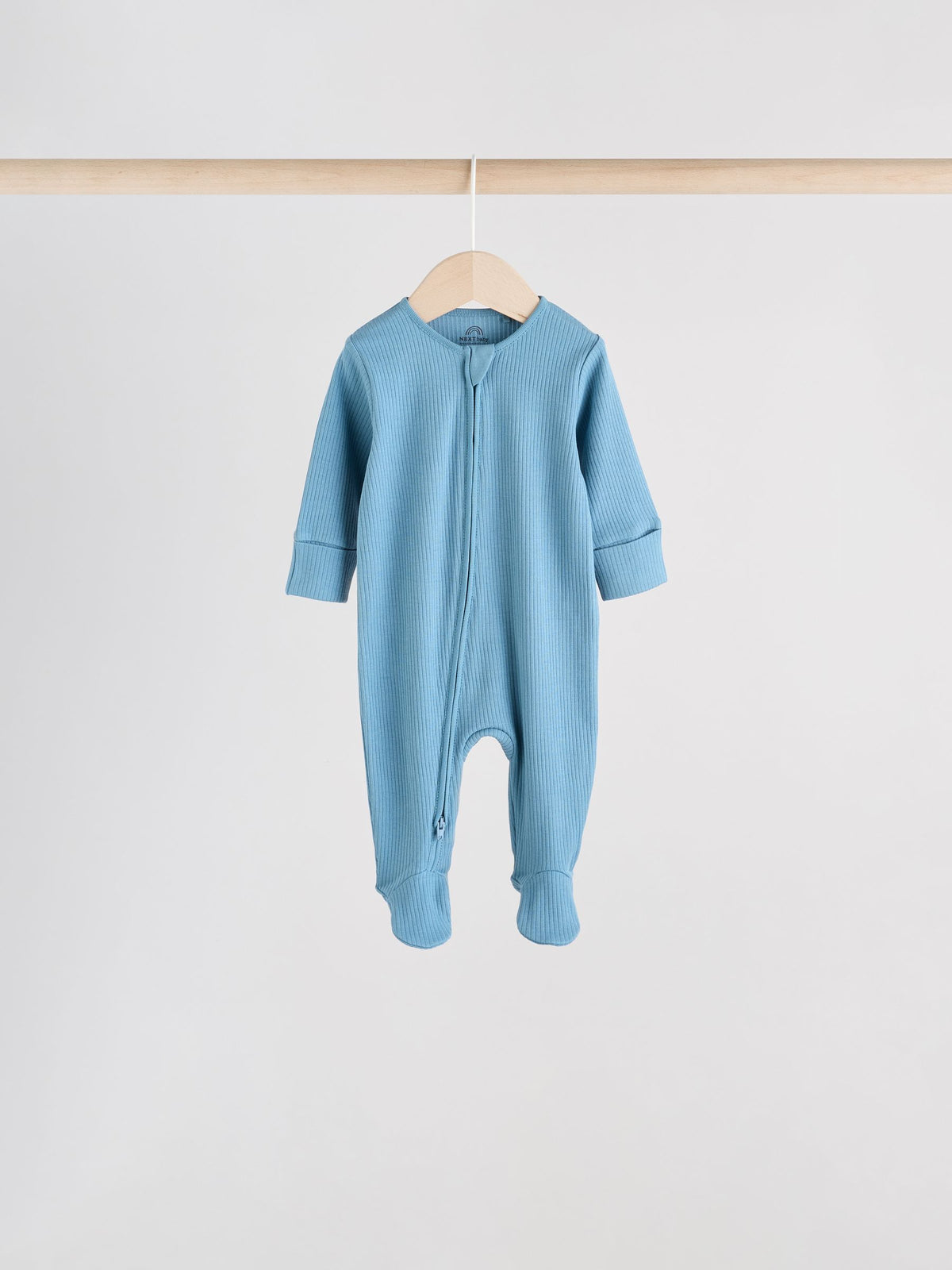 Blue 5 Pack Baby Two Way Zip Sleepsuits (0-2yrs)