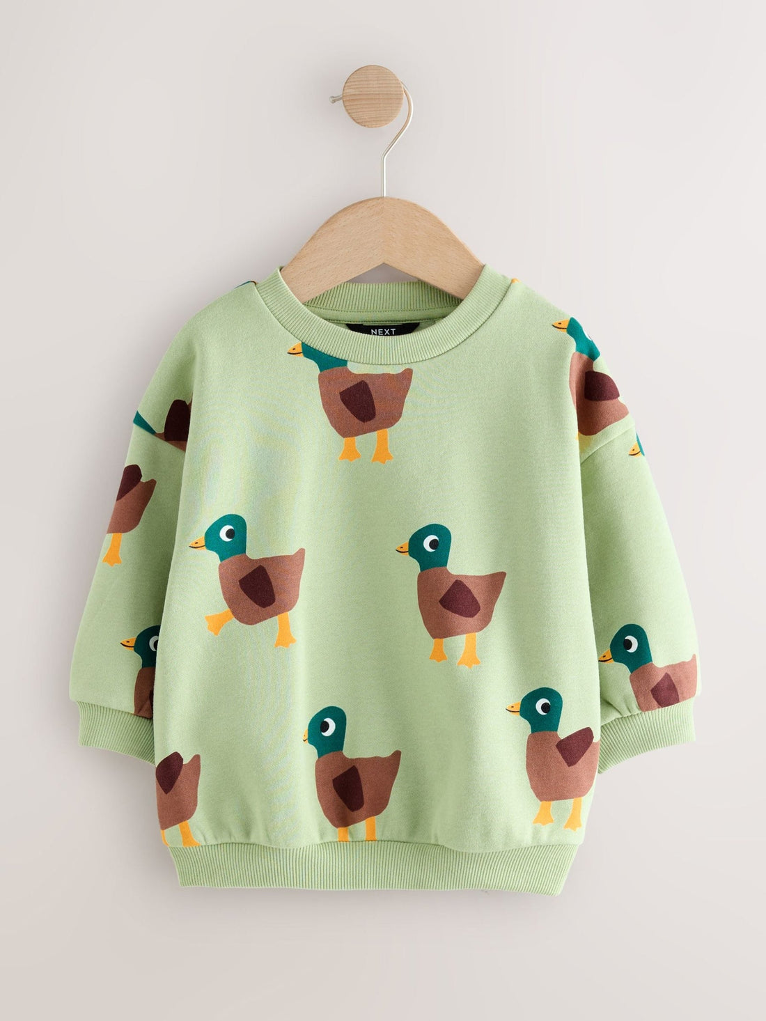 Green All-Over Print Crew Neck Sweatshirt (3mths-7yrs)