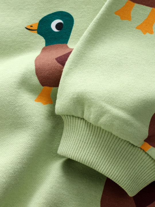 Green All-Over Print Crew Neck Sweatshirt (3mths-7yrs)