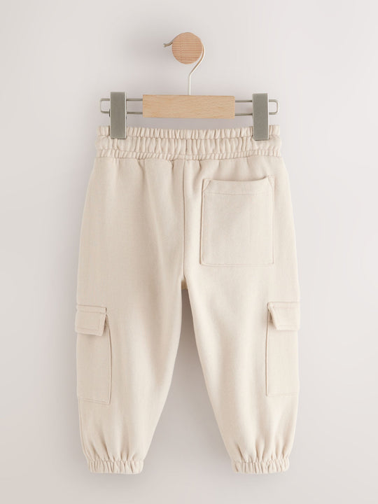 Ecru Soft Touch Jersey Utility Joggers (3mths-7yrs)