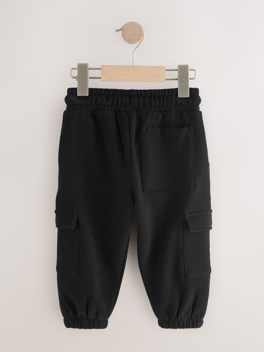 Black Soft Touch Jersey Utility Joggers (3mths-7yrs)