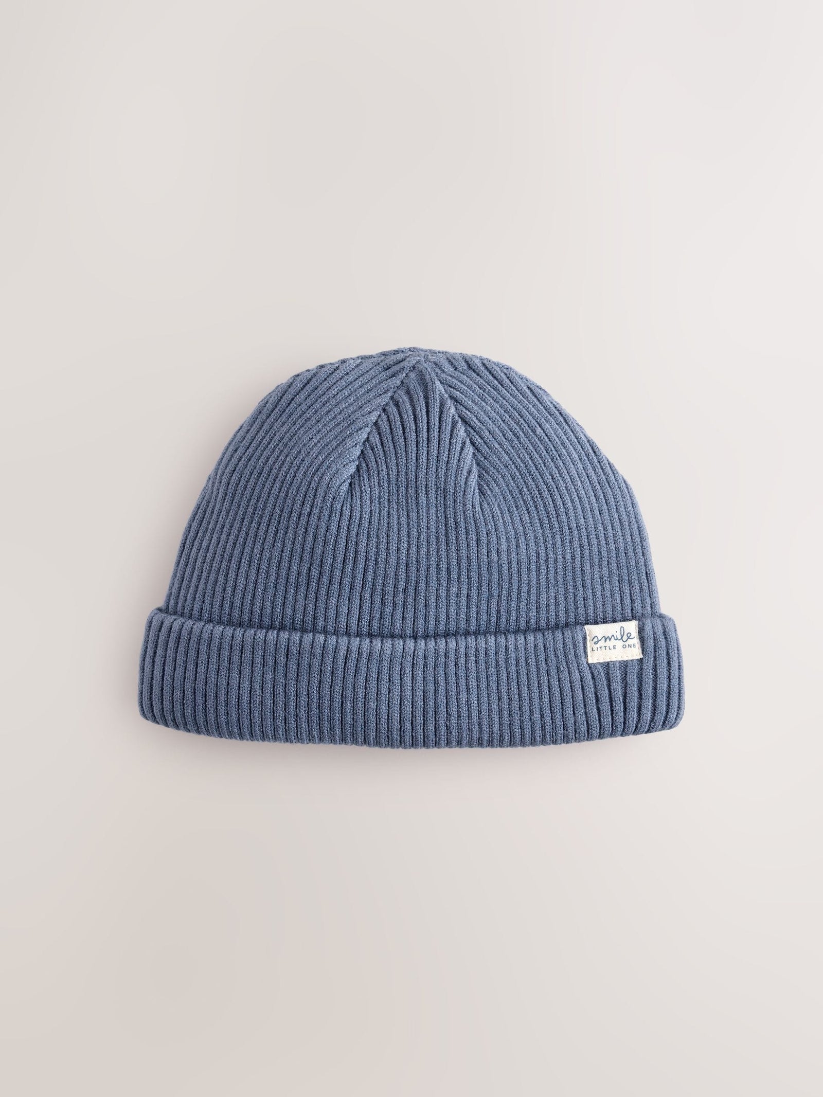 Blue 2 Pack Baby Beanie Knitted Hats (0mths-2yrs)