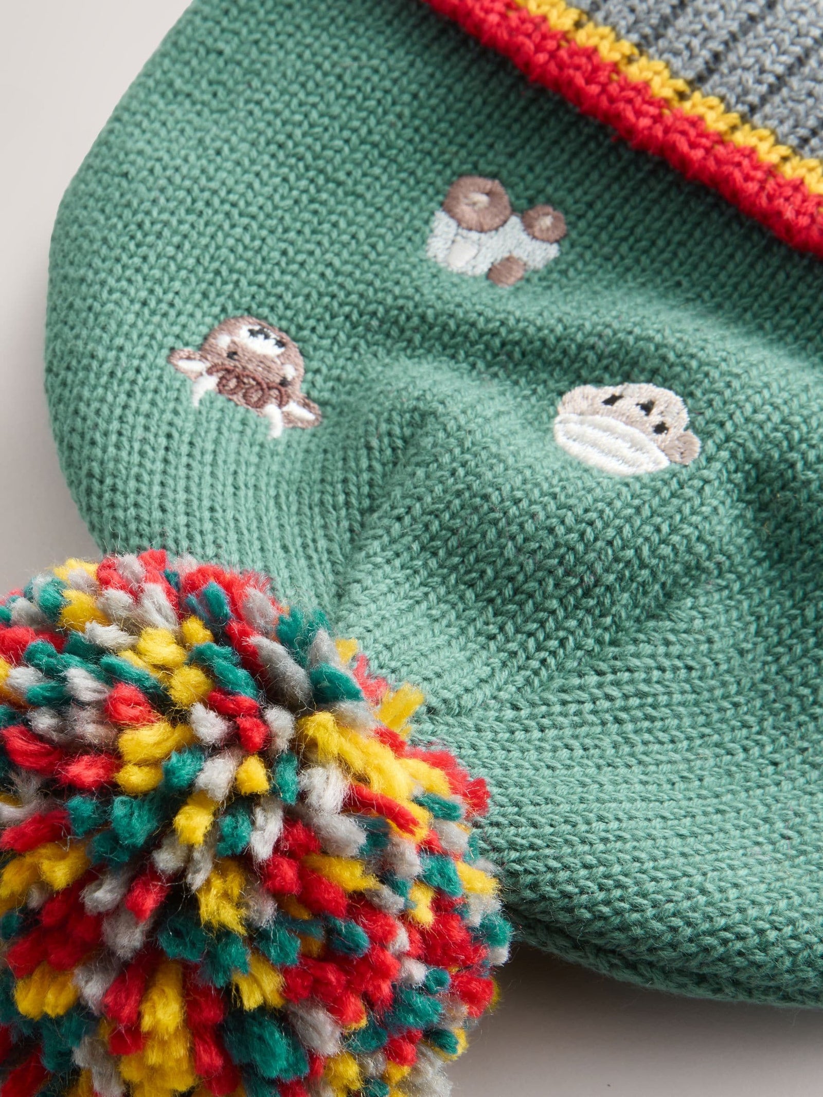 Green Farmyard Baby Hamish and Friends Knitted Hat (0mths-2yrs)