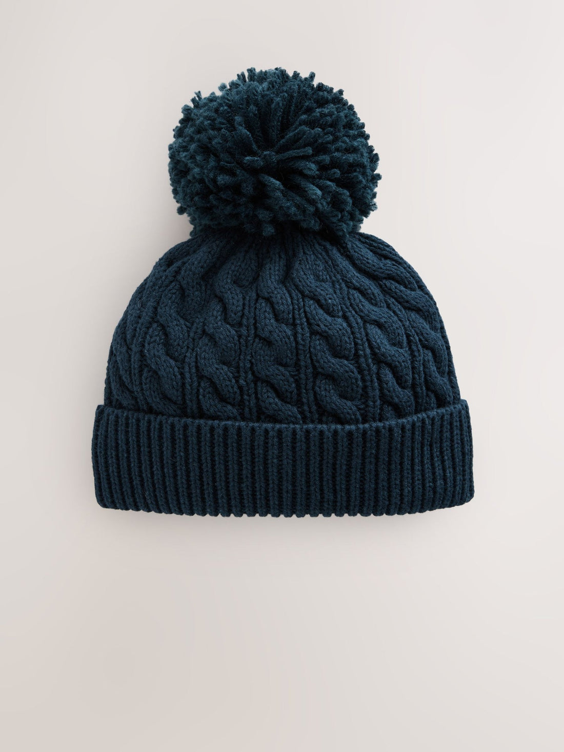 Navy Baby Knitted Hat With Pom (0mths-2yrs)