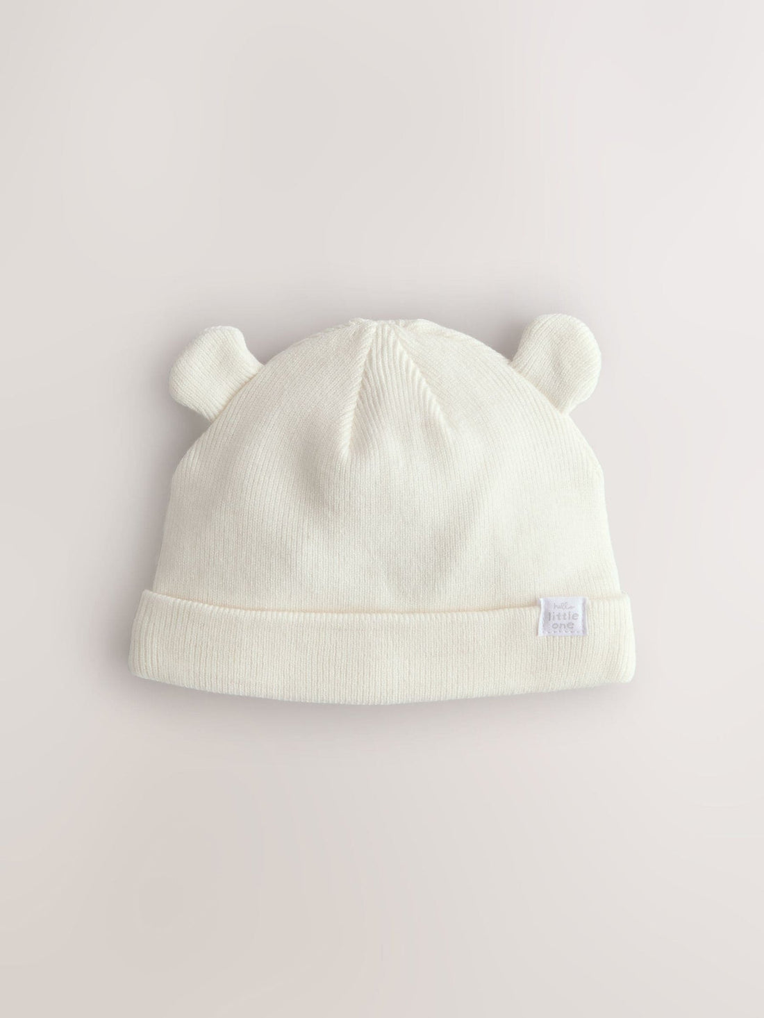 Grey/White 2pack Rib Baby Beanie