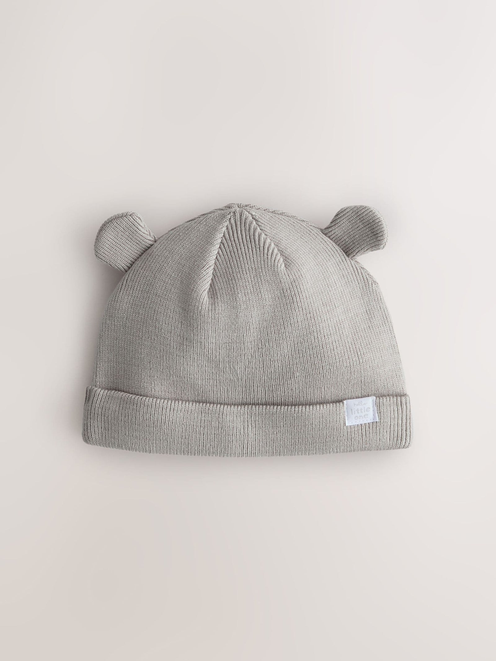Grey/White 2pack Rib Baby Beanie