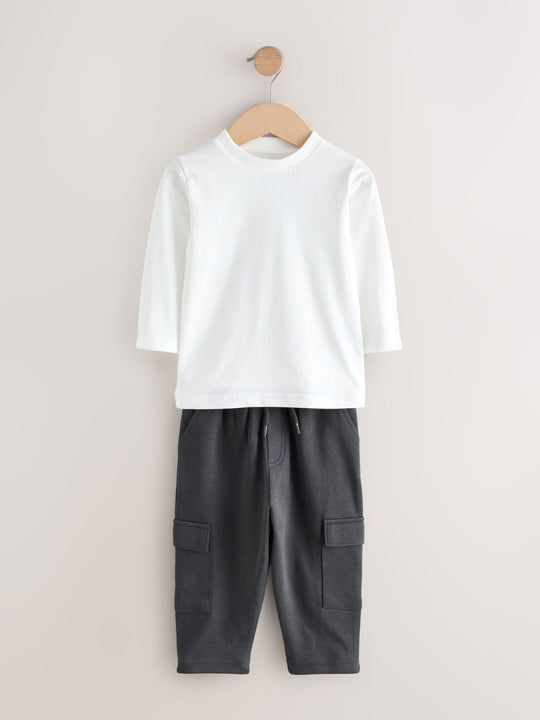 Charcoal Grey T-Shirt And Joggers 3 Piece Set (3mths-7yrs)