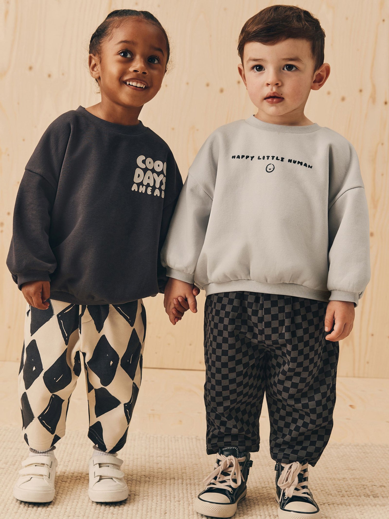 Black/White Printed 2 Pack Sweatshirt And Stripe Joggers Set (3mths-7yrs)