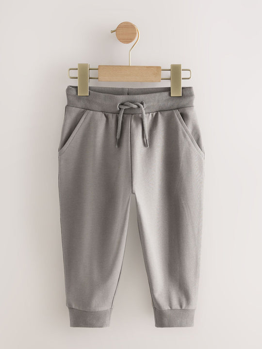 Khaki/Grey/Blue Regular Fit Joggers 5 Pack (3mths-7yrs)