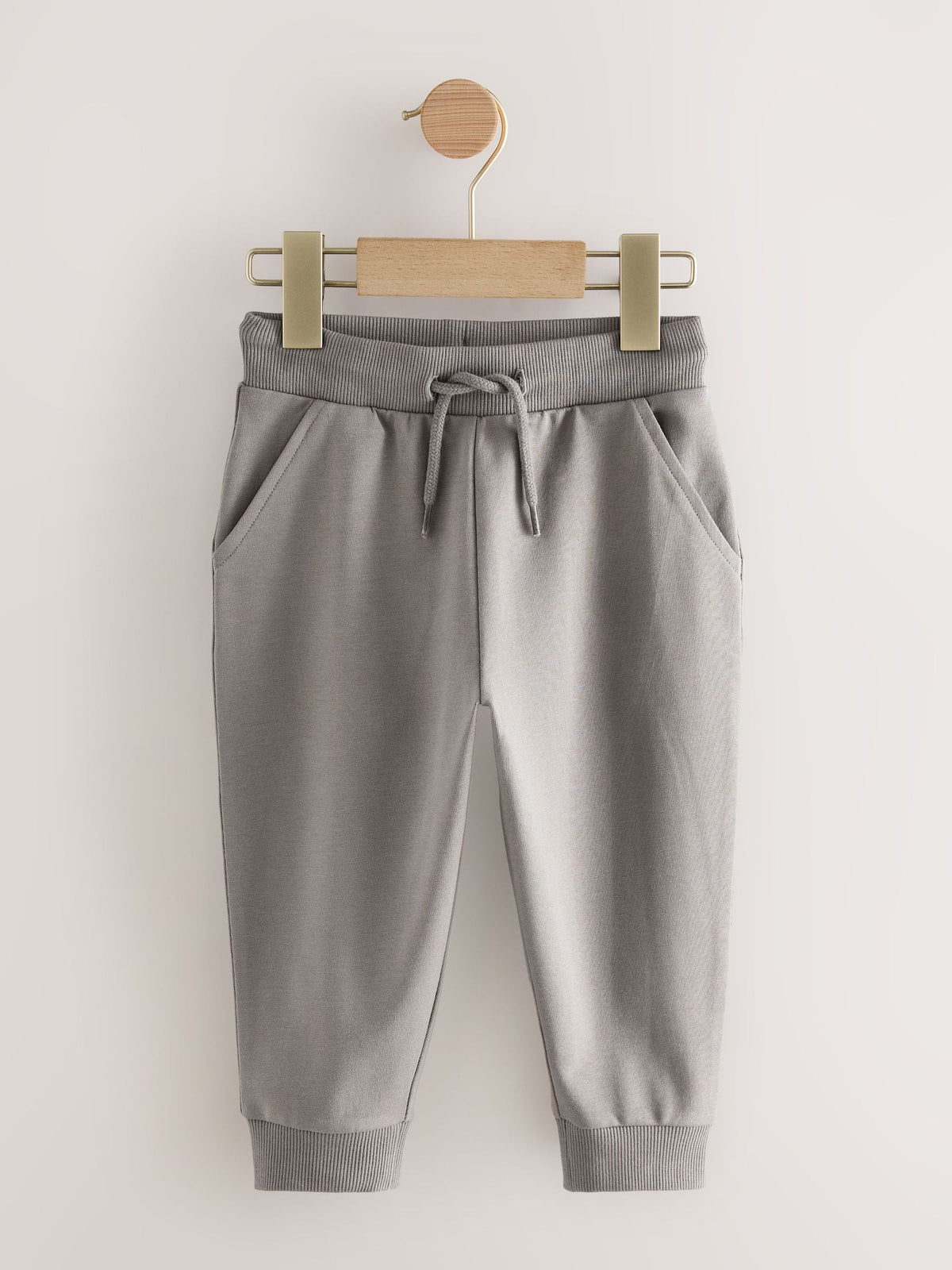 Khaki/Grey/Blue Regular Fit Joggers 5 Pack (3mths-7yrs)