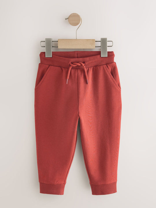 Khaki Green/Blue/Red Regular Fit Joggers 5 Pack (3mths-7yrs)