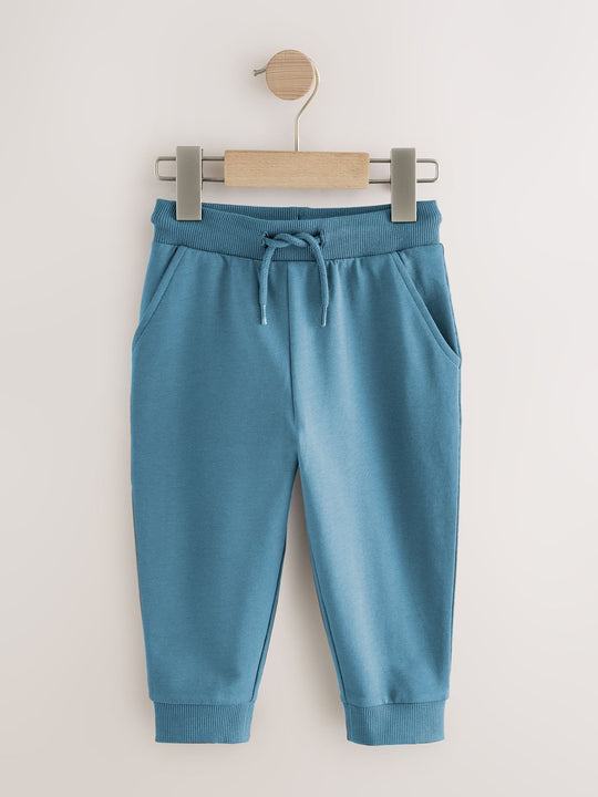 Khaki Green/Blue/Red Regular Fit Joggers 5 Pack (3mths-7yrs)