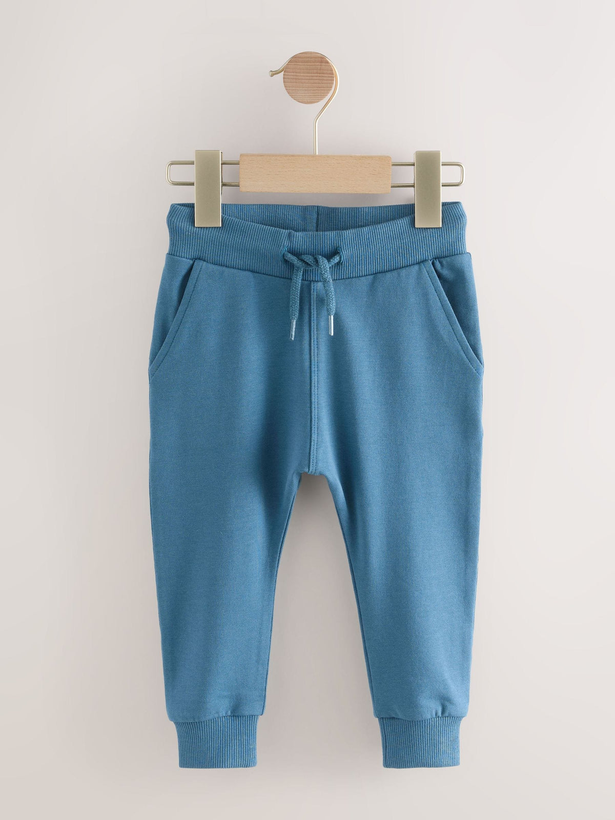 Blue/Ecru/ Navy Blue Skinny Fit Joggers 5 Pack (3mths-7yrs)