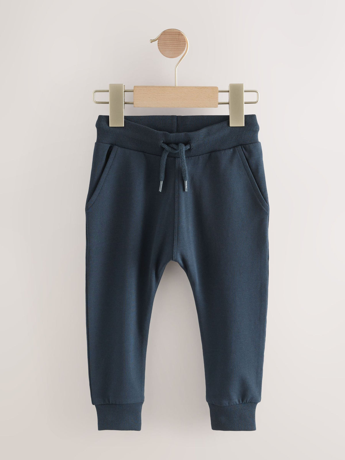 Blue/Ecru/ Navy Blue Skinny Fit Joggers 5 Pack (3mths-7yrs)