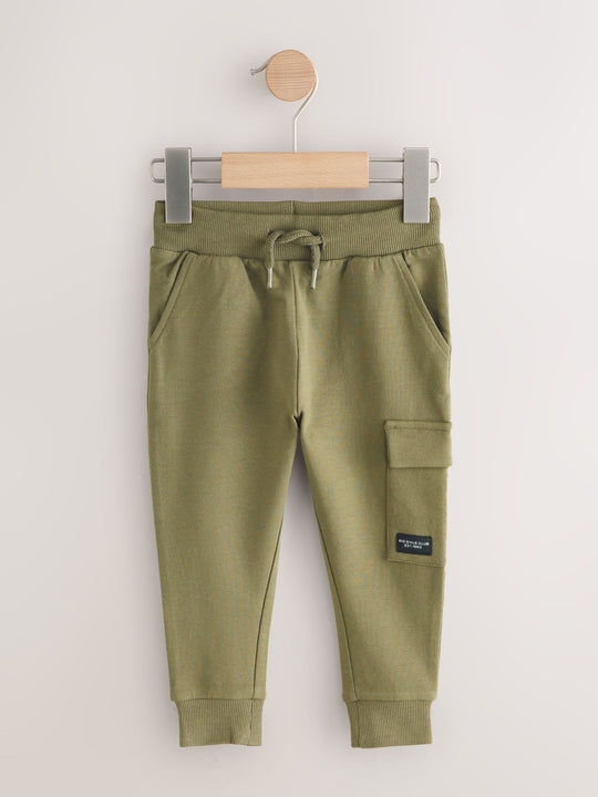Black/Charcoal Grey/ Stone/Khaki Green Skinny Fit Joggers 5 Pack (3mths-7yrs)