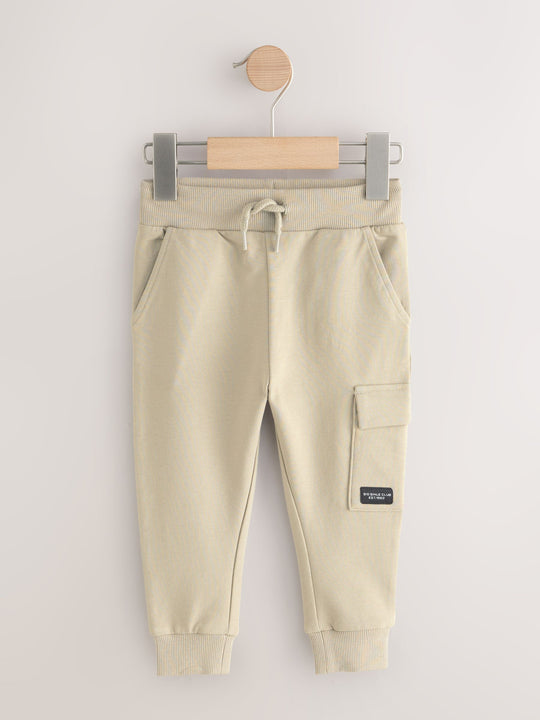 Black/Charcoal Grey/ Stone/Khaki Green Skinny Fit Joggers 5 Pack (3mths-7yrs)